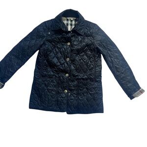 Burberry Brit Black and Beige Quilted Jacket XS